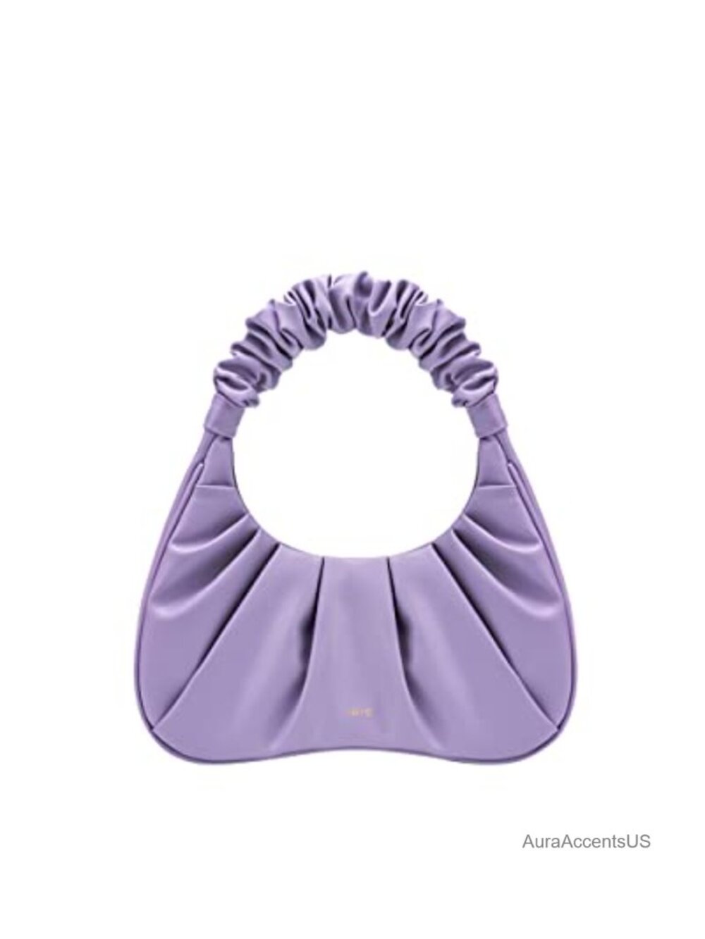 Vegan Leather Ruched Hobo Handbag with Magnet Closure